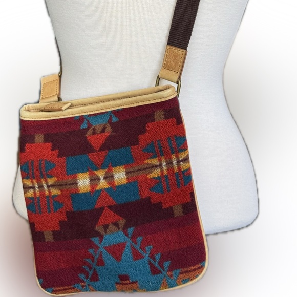 Pendleton Handbags - Pendleton Red and Blue Crossbody Bag